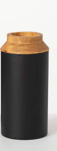 WOOD BLACK VASES