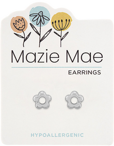 Silver Classic Flower Stud Mazie Mae Earring