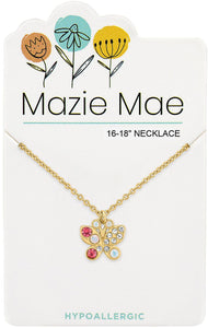 Gold Opal & Vintage Rose Butterfly Mazie Mae Neckace