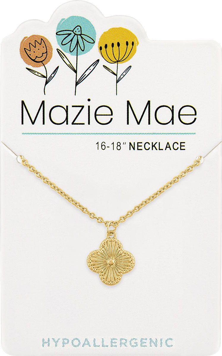 Gold Quatrefoil Mazie Mae Necklace