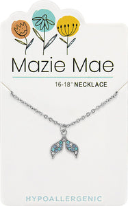 Silver CZ Mermaid Tail Mazie Mae Necklace