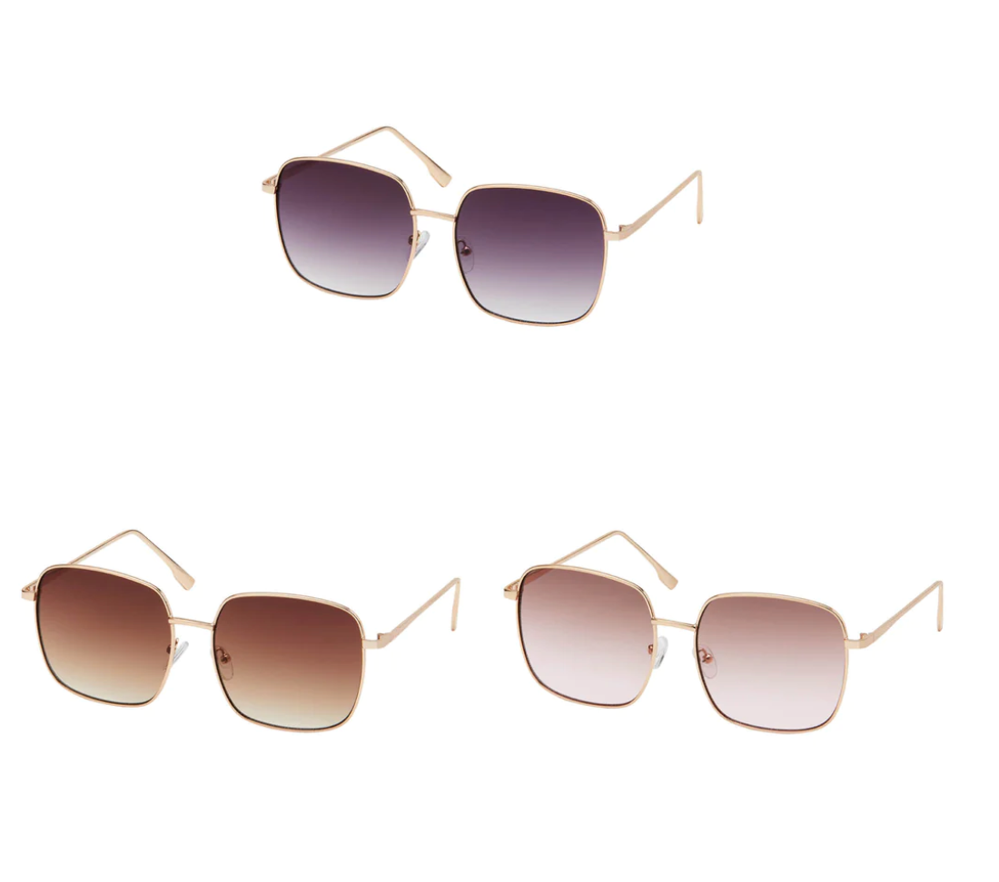 Jade Gold Square Sunglasses