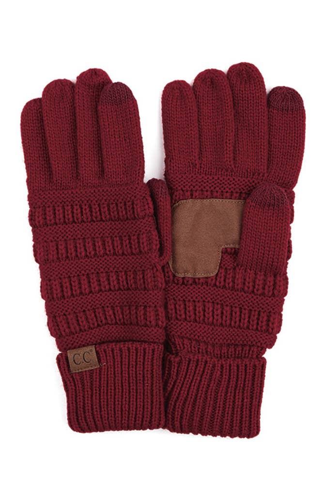 Navy C.C Knitted Touch Screen Compatible Gloves