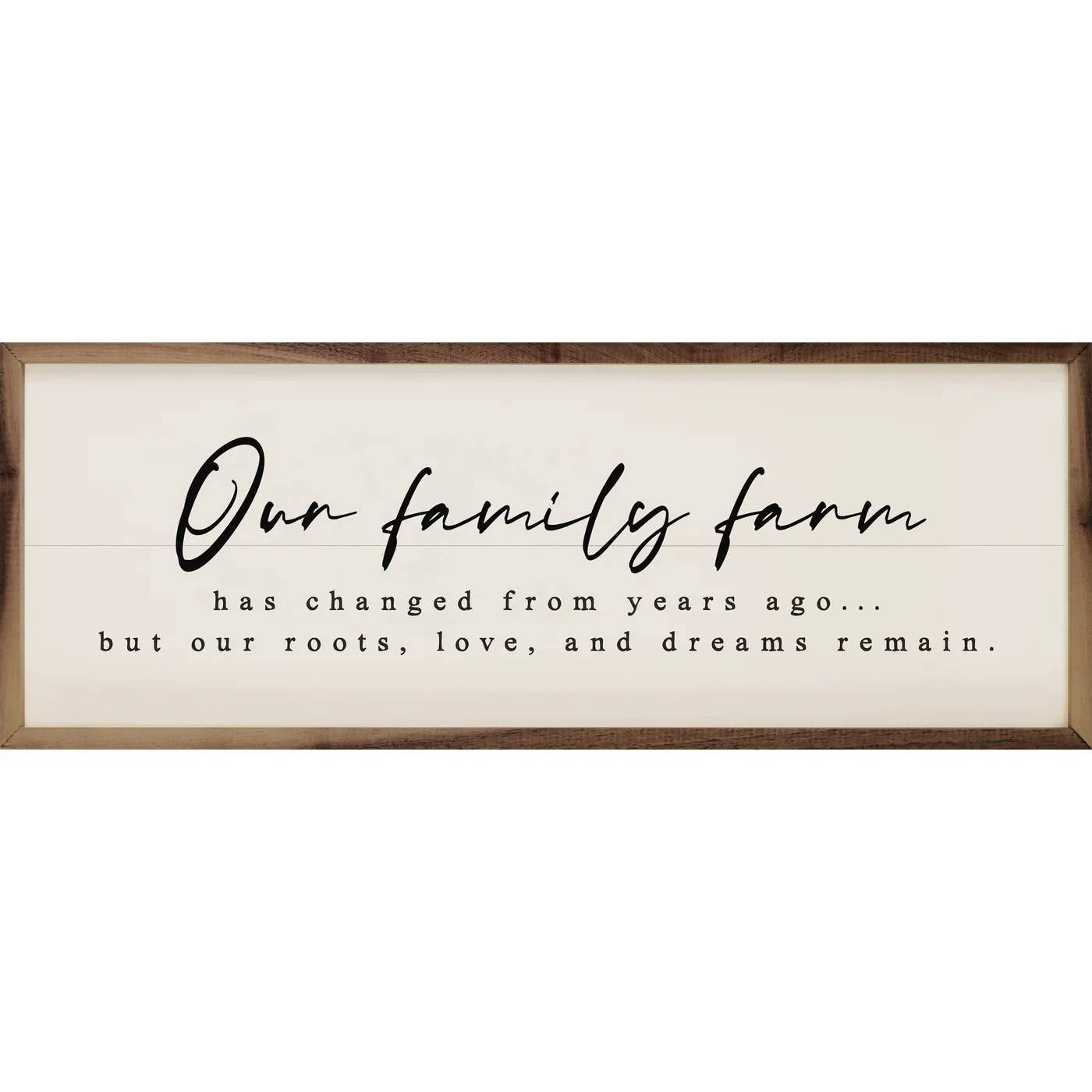 Our Family Farm Dreams Remain White: 12 x 4 x 1.5