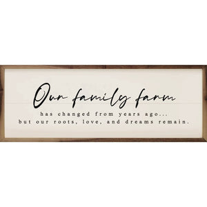 Our Family Farm Dreams Remain White: 12 x 4 x 1.5