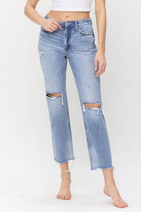 SUPER HIGH RISE RELAXED STRAIGHT JEANS