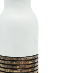 Arlen Carved Wood Dried Florals Vase White