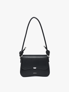 Curved Flapover Shoulder Bag