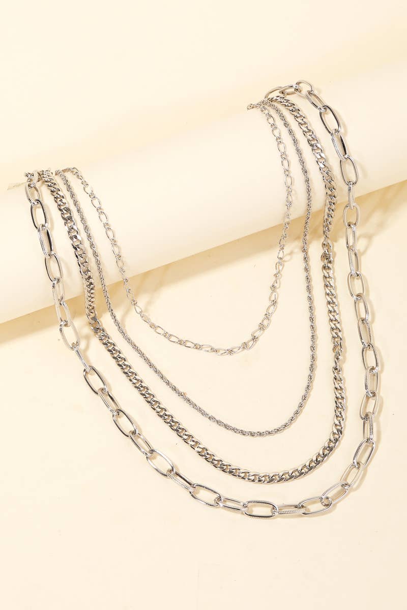 Multi Layered Cable Chain Necklace