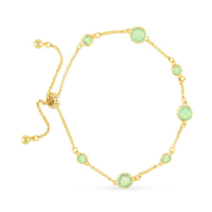 Faceted CZ Bracelet | Ice Blu Collection: Blue / 18K Gold Dipped