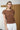 BROWN KNIT SHORT SLEEVE SWEATER