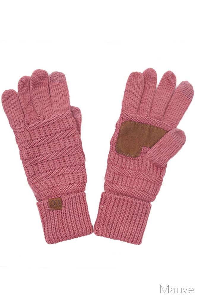 Navy C.C Knitted Touch Screen Compatible Gloves