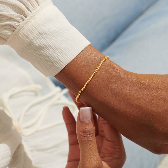 2.5mm Bead Stacking Bracelet In Gold-Tone Plating