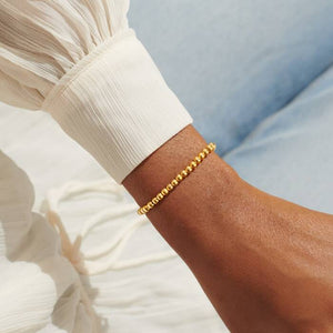 4mm Bead Stacking Bracelet In Gold-Tone Plating