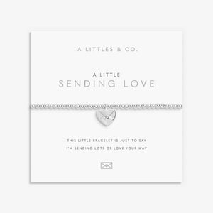 A Little 'Sending Love' Bracelet In Silver Plating
