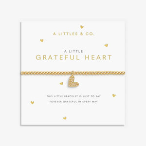 A Little 'Grateful Heart' Bracelet In Gold-Tone Plating