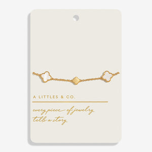 Style Stories Mother Of Pearl Clover Bracelet In Gold-Tone Plating