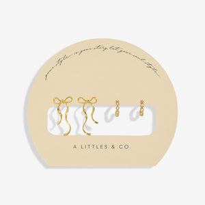 Soul Shine Bows Earrings In Gold-Tone Plating