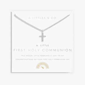 Kids' A Little 'First Holy Communion Necklace In Silver Plating
