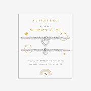 Duo A Little 'Mommy And Me' Bracelets In Silver Plating