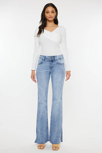 Mid-Rise Double Band Flare Jeans