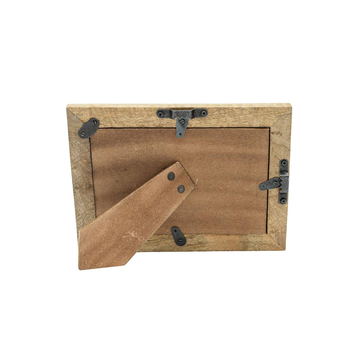 4X6 Kesia Ribbed Resin Photo Frame White With Brass Inlay