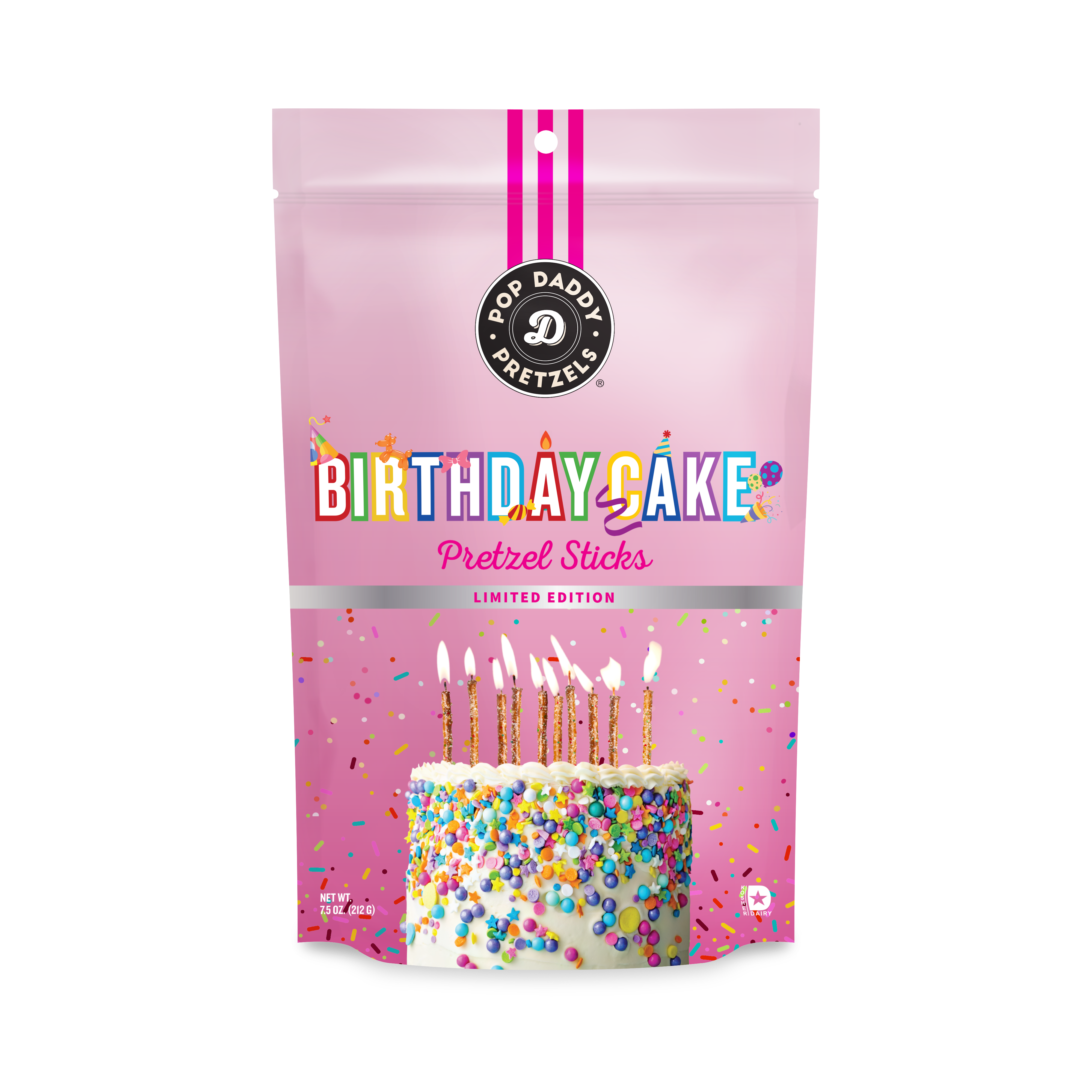 Birthday Cake Seasoned Pretzels  7.5oz