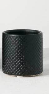 BLACK TEXTURED POT