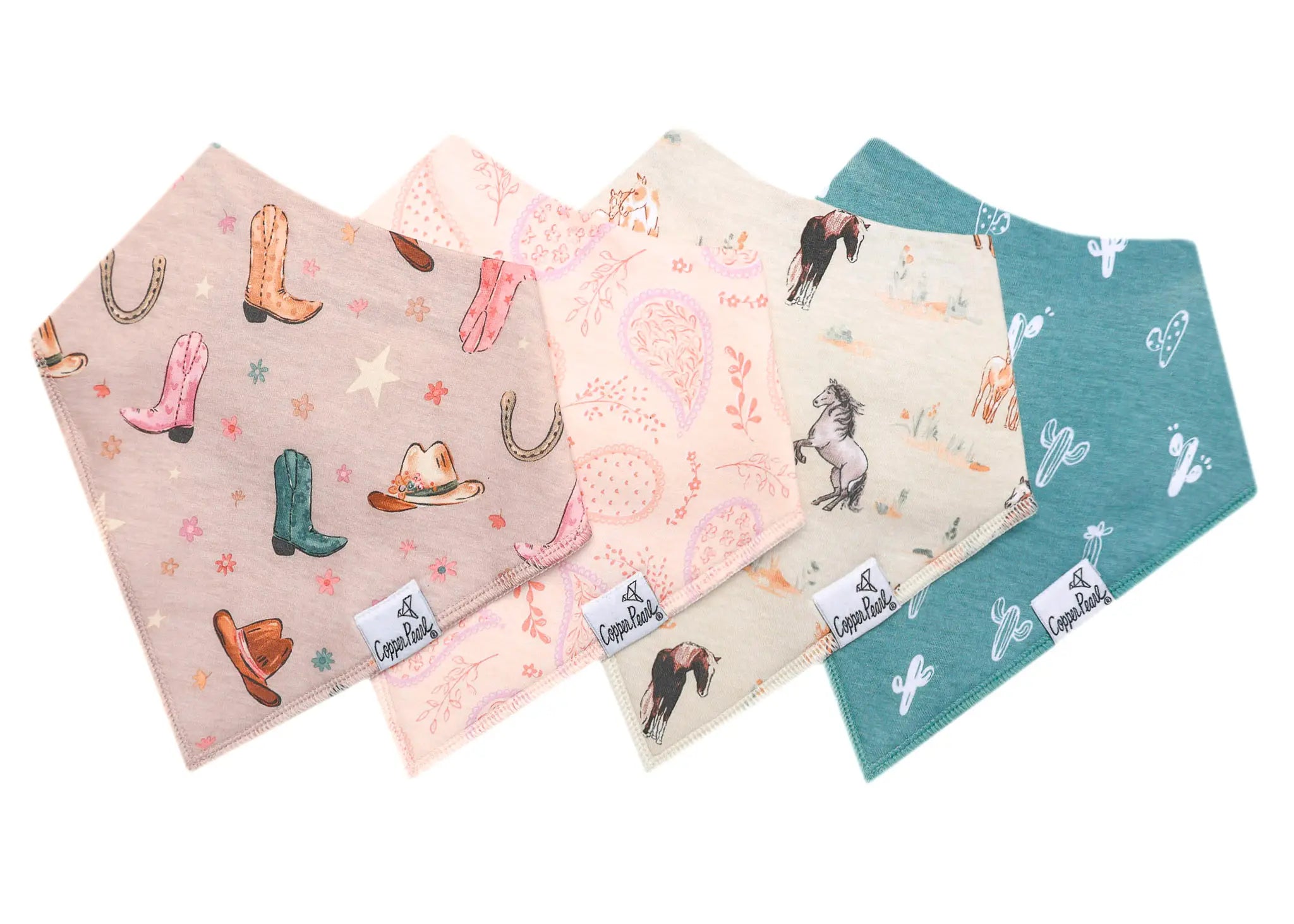 Cheyenne Baby Bandana Bib Set (4-pack)