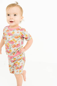 Spring Petals Bamboo Shorts Set