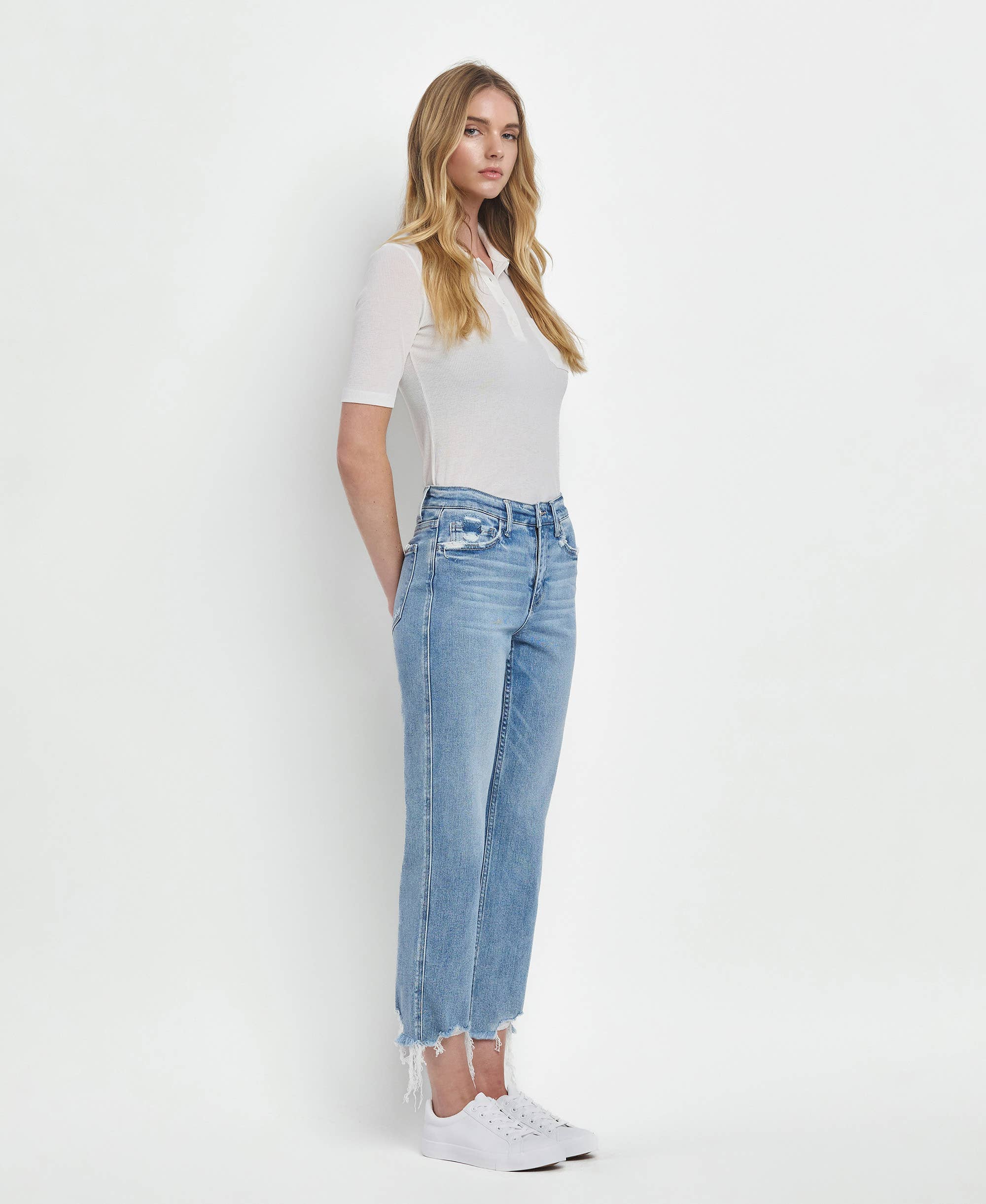 FONDLY HIGH RISE REGULAR STRAIGHT JEANS