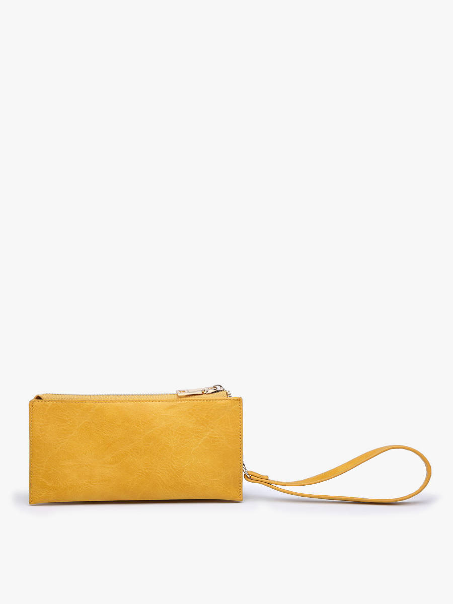 Grey Kyla RFID Wallet w/ Snap Closure