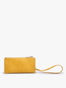 Grey Kyla RFID Wallet w/ Snap Closure
