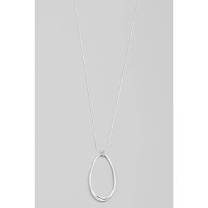 Oval Cutout Pendant Necklace