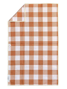 Sienna: Double-Sided Hand Towel: Cream/Rust Orange / 17x27 in / Hand Towel
