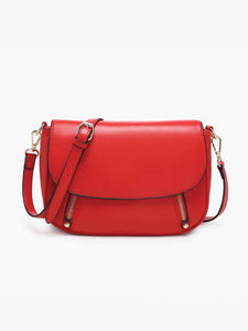 Lindsay Dual Zip Flapover Crossbody