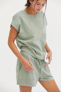 Sage Green Short & Shirt Set