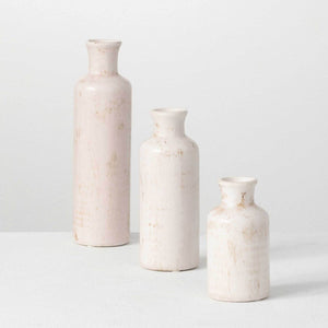 WHITE BOTTLE VASE