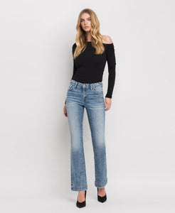 MOUNT BRUCE  MID RISE SEAMLESS WAISTBAND BOOTCUT JEANS