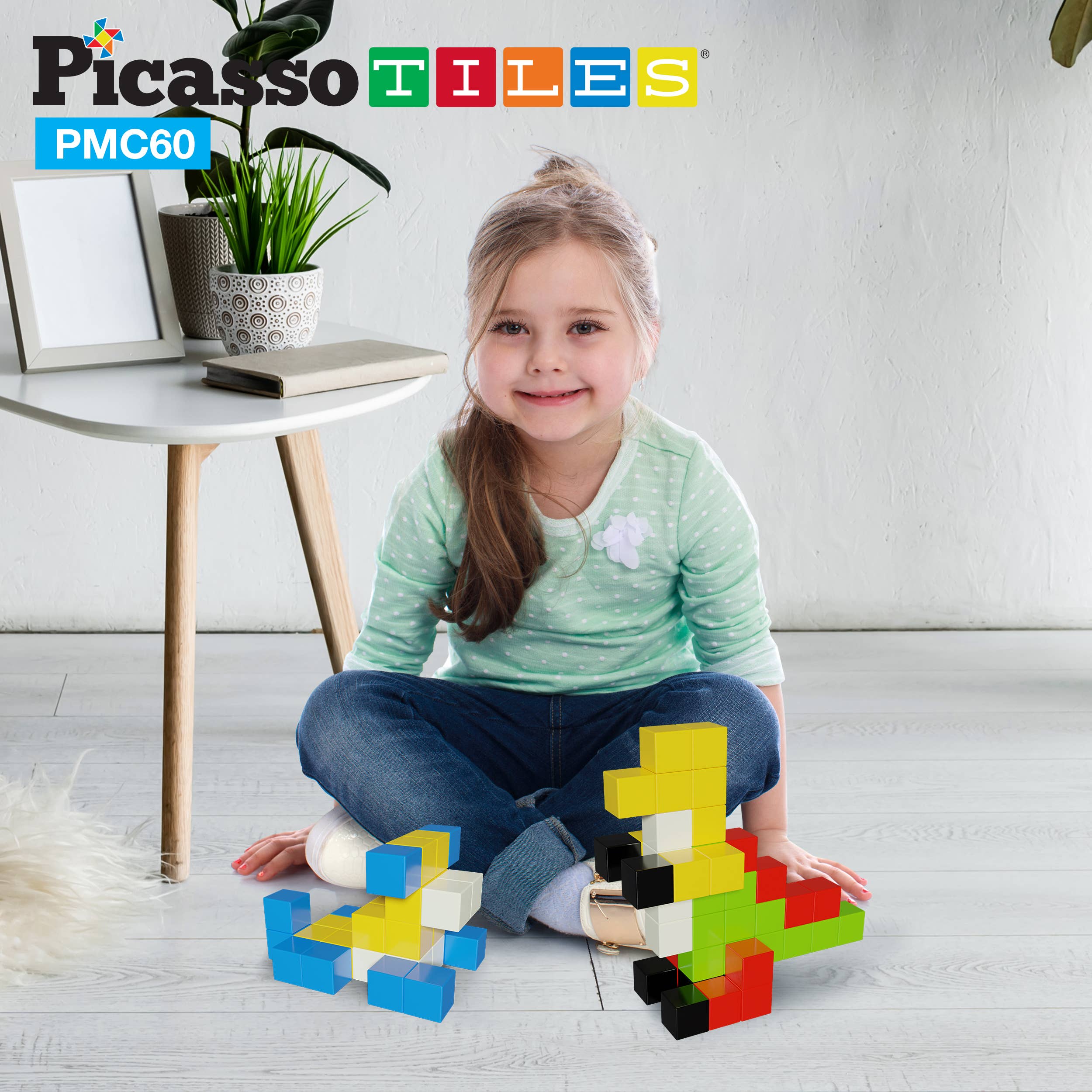 60 Piece 1.2" Magnetic Puzzle Cubes Sensory Toy Set