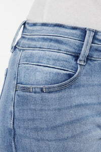 Mid-Rise Double Band Flare Jeans