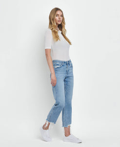 FONDLY HIGH RISE REGULAR STRAIGHT JEANS