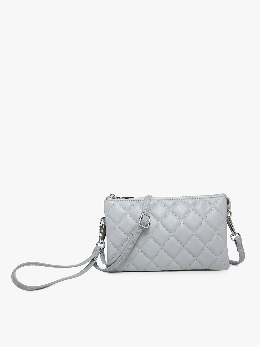 Tan Riley Quilted Crossbody/Wristlet