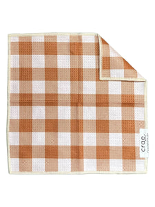 Sienna: Double-Sided Washcloth: Rust/Cream / 12x12 in / Washcloth