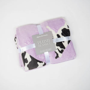 Purple Holstein Plush Blanket