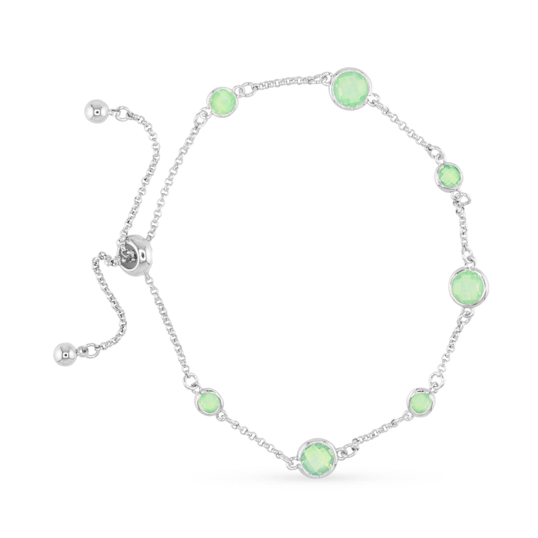 Faceted CZ Bracelet | Ice Blu Collection: Light Grey / 18K Gold Dipped