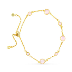 Faceted CZ Bracelet | Ice Blu Collection: Blue / 18K Gold Dipped