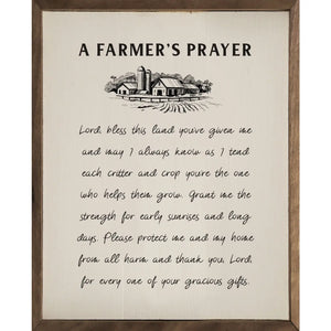 A Farmer's Prayer White: 8 x 10 x 1.5