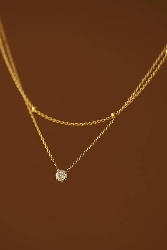 GOLD 18K STAINLESS STEEL TARNISH FREE NECKLACE SET