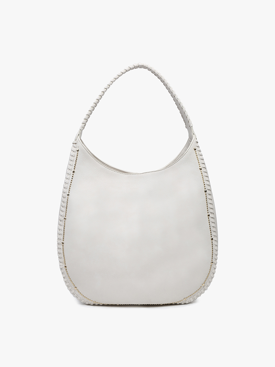 Leslie Studded Whipstitch Hobo